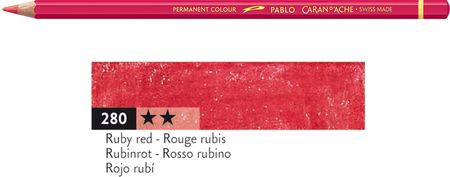 Caran D'Ache Kredka Pablo Kolor 280 Ruby Red Rubinowa