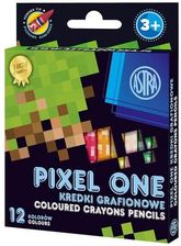 Zdjęcie Astra Kredki Świecowe Astrakids Grafionowe 12 Kol. Pixel One (316121007) - Szczawno-Zdrój