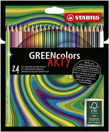 Stabilo Kredki Ołówkowe Greencolors 24 Kolory Fsc