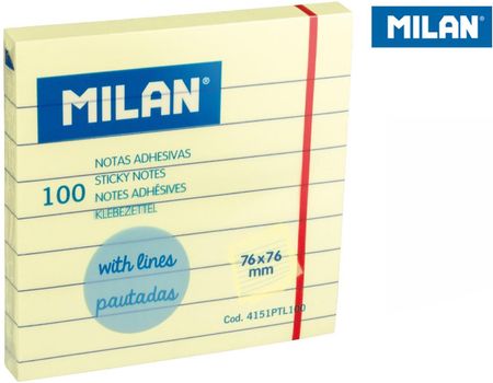Karteczki Samoprzylepne W Linię Milan 76X76 Op. 100 Sztuk
