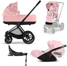 Zdjęcie CYBEX PRIAM 2.0 LUX PLATINUM GŁĘBOKO SPACEROWY + CLOUD Z I-SIZE SIMPLY FLOWERS PALE BLUSH RÓŻOWY - Płock