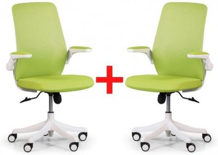 B2B Partner Krzesło Biurowe Z Siatkowanym Oparciem Butterfly 1+1 Gratis Zielone