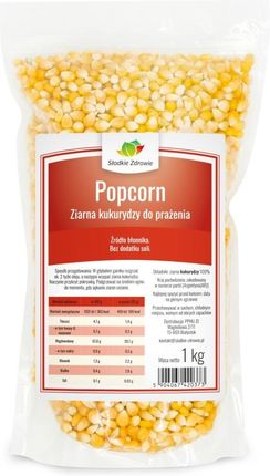 Słodkie Zdrowie Popcorn bez soli 1kg