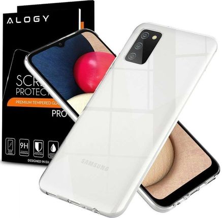 4Kom.Pl Etui obudowa case do Samsung Galaxy A02s silikonowe przezroczyste + Szkło