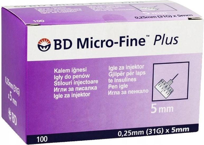  Becton Dickinson Igły Micro-Fine Plus 31G 0,25 x 5 mm do wstrzykiwaczy insuliny typu ''pen'' 100 sztuk instrukcja - foto 6