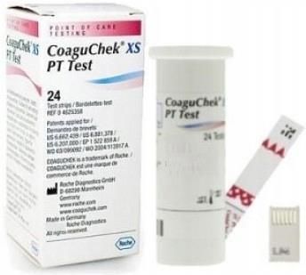 Roche Testy INR - CoaguChek XS paski testowe do gęstości krwi 24 sztuki