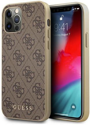 Guess GUHCP12LG4GB iPhone 12 Pro Max 6,7" brązowy/brown hard case 4G Collection