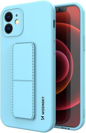 Wozinsky Kickstand Case elastyczne silikonowe etui z podstawką iPhone XS Max jasnoniebieski