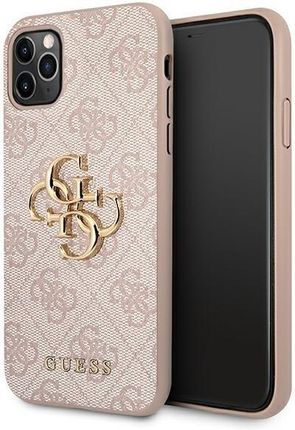 Guess GUHCN654GMGPI iPhone 11 Pro Max różowy/pink hardcase 4G Big Metal Logo