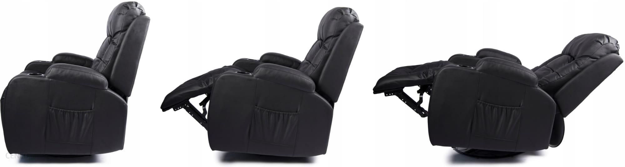 Mebel Elite Fotel Rozkładany Z Funkcją Masażu Box Czarny