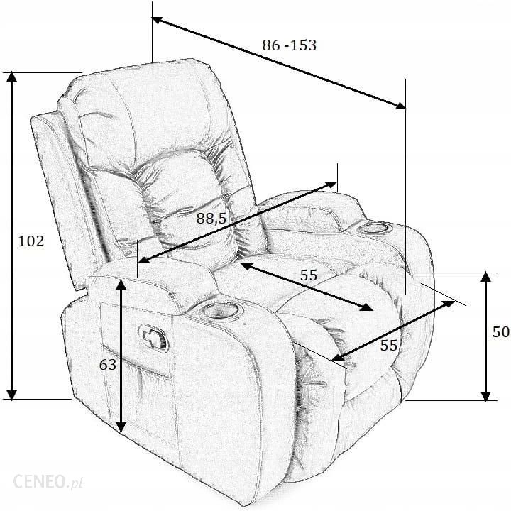 Mebel Elite Fotel Rozkładany Z Funkcją Masażu Box Szary