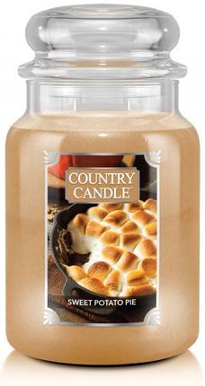 Country Candle Sweet Potato Pie Duża Świeca Zapachowa Dwuknotowa 680G 12632