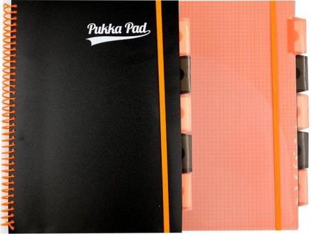 Pukka Pad Kołozeszyt Project Book Neon A4 Kratka Pomarańczowy