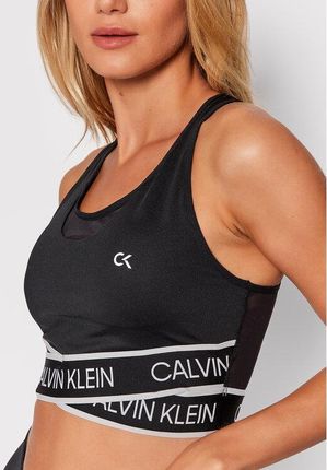 Calvin Klein Performance Biustonosz sportowy Medium Support Sports  00GWT1K137 Niebieski - Ceny i opinie na