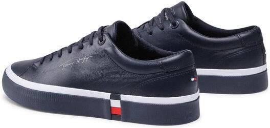 Tommy Hilfiger Sneakersy Corporate Modern Vulc Leather Fm0Fm03727 Granatowy  - Ceny i opinie - Ceneo.pl