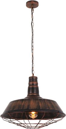 Lumina Deco Lampa Wisząca Industrialna Loft Stary Mosiądz Arigio D45 (LDP6862450OBR)