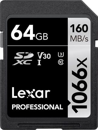 Lexar 64GB 1066x Professional SDXC UHS-1 U3 V30 (LSD1066064GBNNNG)