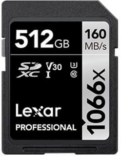 Lexar 512GB 1066x Professional SDXC UHS-1 U3 V30 (LSD1066512GBNNNG)