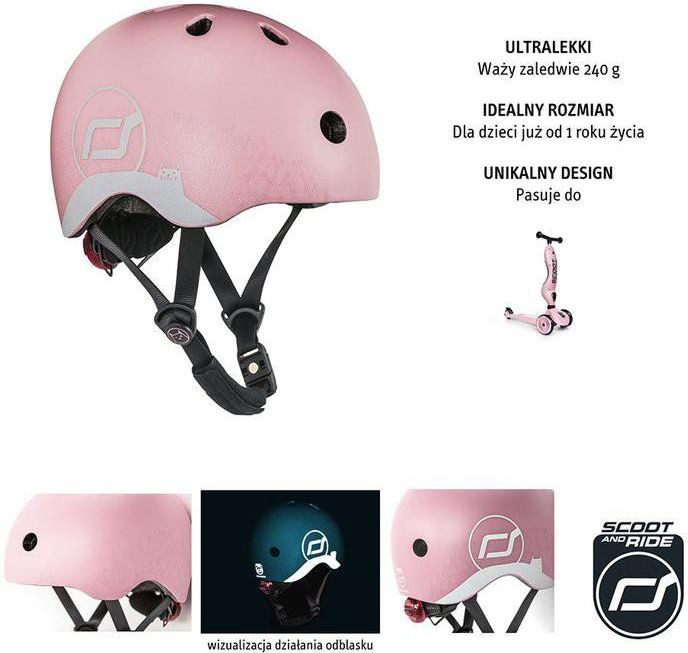 Scootandride Z Odblaskami XXS-S Rose Cat