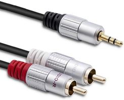 Zdjęcie Qoltec Kabel 2x RCA / Mini Jack 3.5mm| 1m | Czarny - Radom