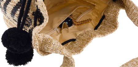 Słomiany worek beżowo-czarny Cavaldi BAG-LB-06 KHAKI - zdjęcie 4