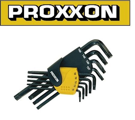 ＊きと＊ページ Zestaw kluczy Torx typ L z uchwytem T8-T50 9el. Proxxon