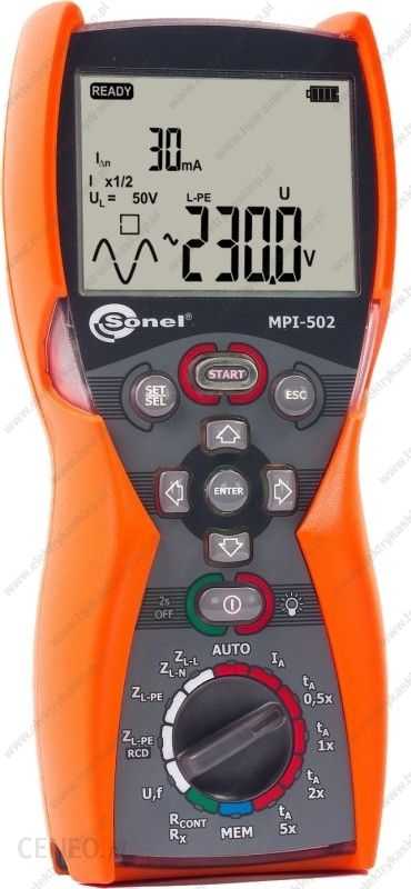 Sonel Wielofunkcyjny Miernik parametrów instalacji elektrycznej MPI-502 WMPLMPI502 WMPLMPI502