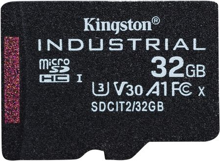 Kingston Industrial microSDHC 32GB Class 10 A1 pSLC + SD Adapter (SDCIT232GB)