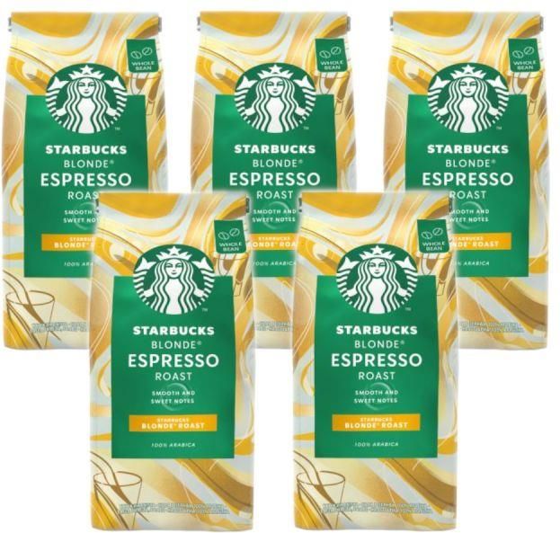 Kawa Starbucks Blonde Roast Espresso Kawa ziarnista Zestaw 5 x 200g