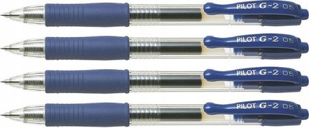Pilot Długopis Żelowy G-2 Niebieski 0,5Mm X 4