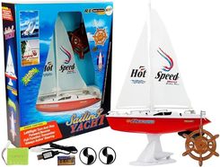 Zdjęcie Import Leantoys Łódź Żaglówka Zdalnie Sterowana 50Cm Pilot Ster 27 Mhz 15 Km/H Czerwona - Środa Wielkopolska