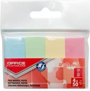 Office Products Zakładki Indeksujące 20X50 4 Kolory Pastelowe