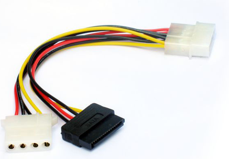 gembird Kabel/adapter zasilający Molex żeński na Serial ATA i Molex męski (CC-SATA-PSY2)