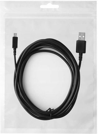 Kabel REVERSE USB Micro 2.5A, 3m czarny BAG