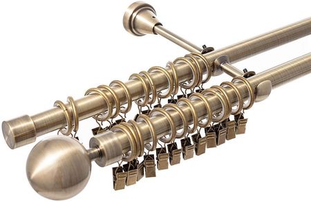 Dekoria Karnisz Podwójny Elegant Antique Brass 160Cm 160 Cm