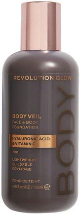 Revolution Beauty Makeup Revolution Revolution Glow Body Veil Foundation Podkład F20 120 ml