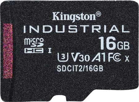 Kingston Industrial microSDHC 16GB Class 10 A1 pSLC + SD Adapter (SDCIT216GB)
