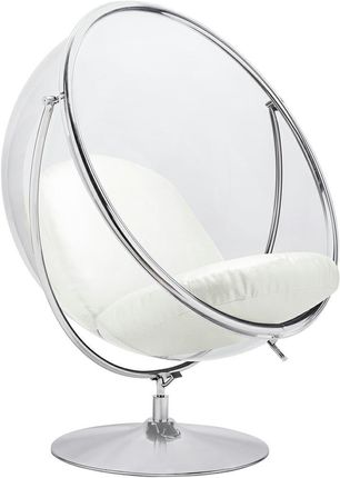 King Home Fotel Bubble Stand 2 Salon Nowoczesny/Minimalistyczny Biały/Chrom/Akryl 10824