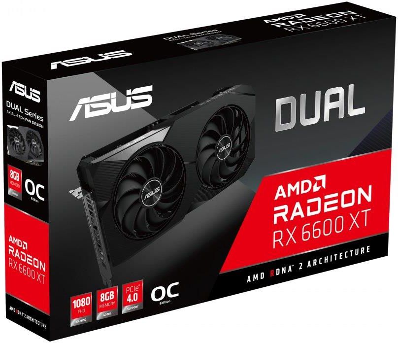 Asus Dual Rx 6600Xt Oc 8Gb Gddr6 (90Yv0Gn1M0Na00) - Karta