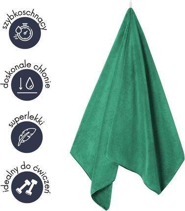 Project House Ręcznik Szybkoschnący Z Mikrofibry Active Zielony 70X140