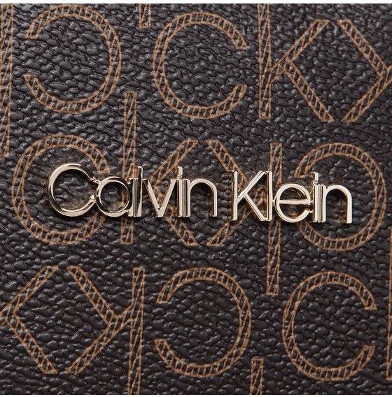 CALVIN KLEIN TOREBKA CK MUST SHOPPER LG EPI MONO kolor BEŻOWY  (K60K6098750HE) - Damskie Torebki –