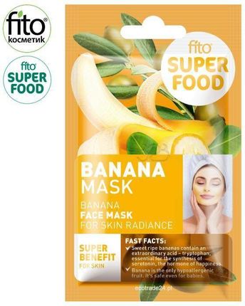 FITO SUPERFOOD Maska do twarzy promienna skóra Banany 10 ml