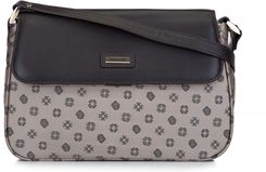 Torebka crossbody ze skóry i żakardu z monogramem