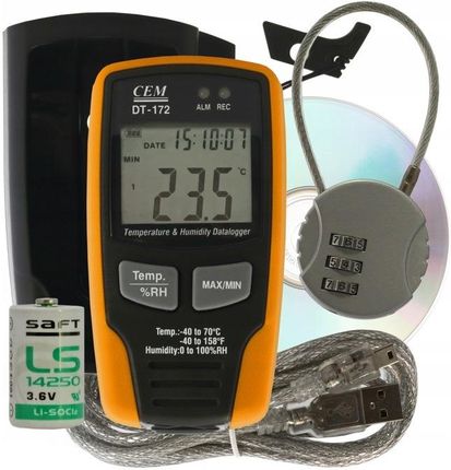 DT172 Rejestrator temperatury i wilgotności z wyświetlaczem LCD