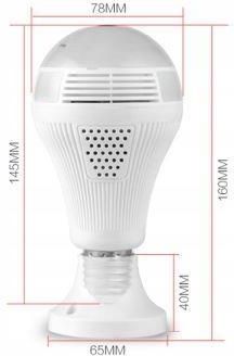 Camera Kamera Ip Żarówka Led 360 Audio Wifi (27993) - zdjęcie 3 Camera Kamera Ip Żarówka Led 360 Audio Wifi (27993)