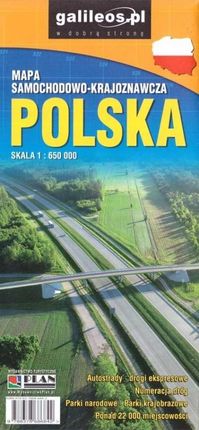 Mapa samochodowa - Polska 1:650 000 Plan