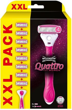Wilkinson Sword Quattro For Women Xxl Pack Maszynka Do Golenia Dla Kobiet + 7 Wkładów