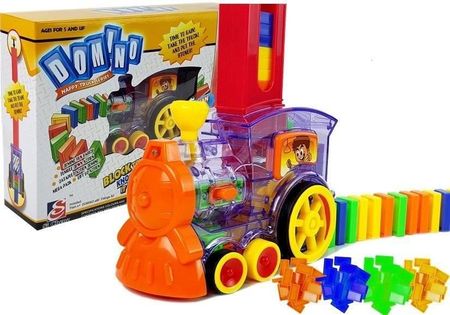 Import Leantoys Lokomotywa Led Układa Domino Pociąg Klocki Układanka Na Baterie