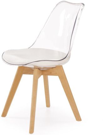 Halmar Krzesło K246 Białe/Transparentne 8541192