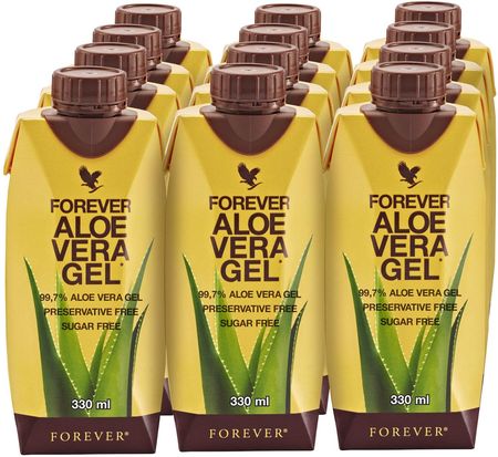 Forever Aloe Vera Gel mini™. Zestaw (12 x 330 ml) soku z miąższem z liści aloesu wzbogacony witaminą C (71612)